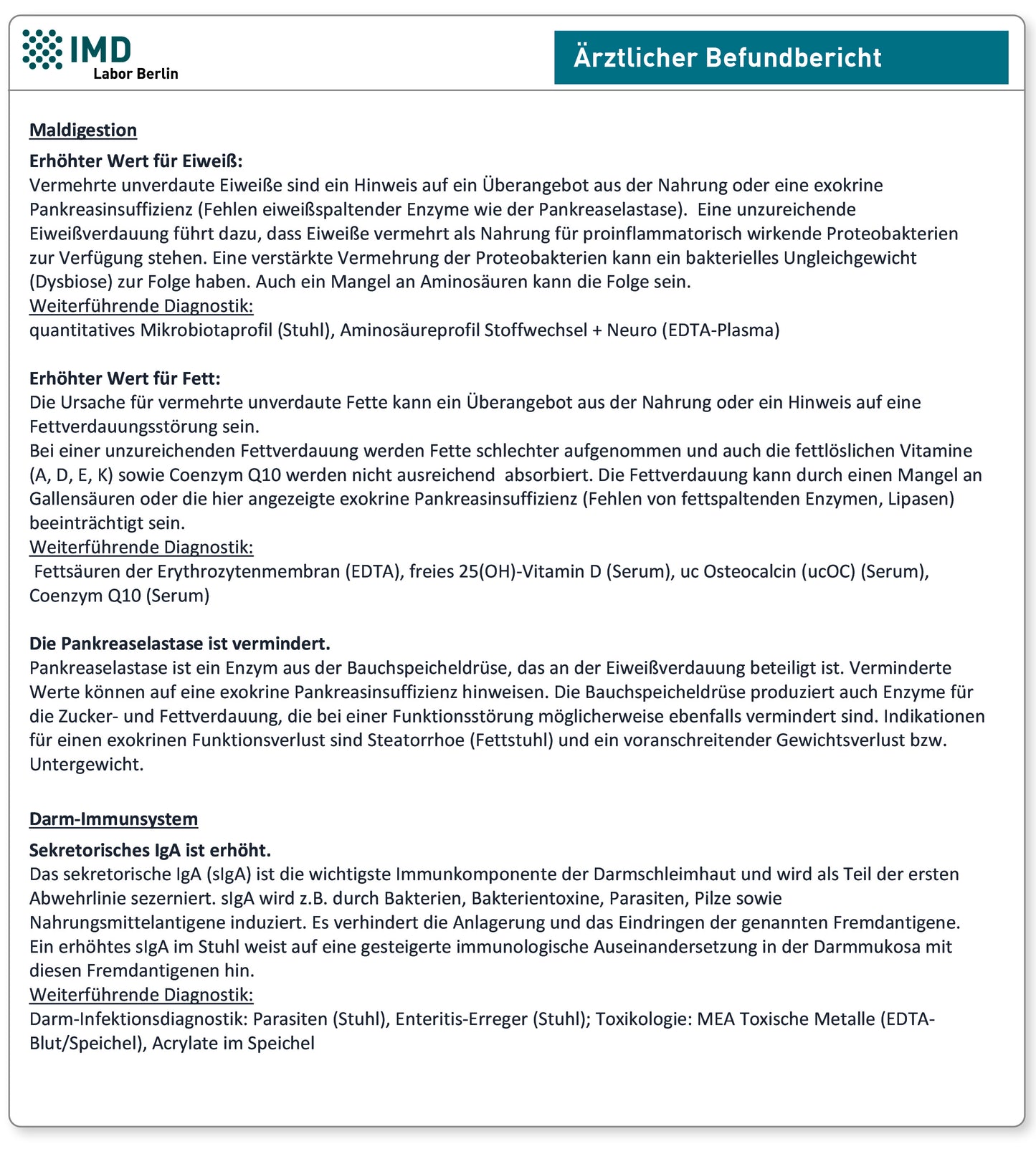 Check-Up Darm - Biochemie